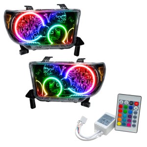 Toyota Tundra Headlight Assemblies - ORACLE Lighting - Pre-Assembled with ORACLE Halos - Black - `07-`11